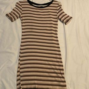 Striped body con dress